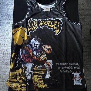 Los Angeles Graphic  Tank Top - Black and Yellow